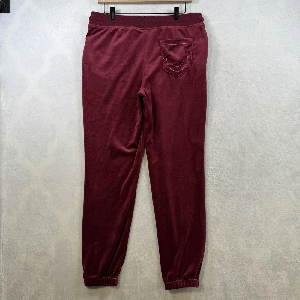 True Religion Velour Syrah Jogger Sweatpants Sweats Pockets Casual Pants M